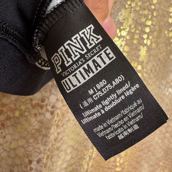 PINK Victorias Secret Army Print Ultimate Sports Bra Medium - Picture 5 of 6